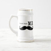 Ik ben haar Mr. Groom Retro Groovy Handlebar Musta Bierpul (Links)