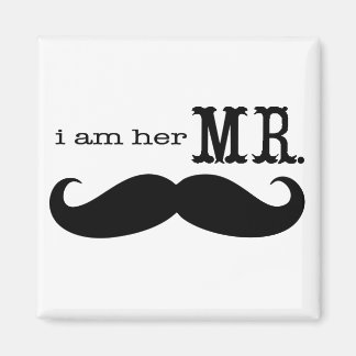 Ik ben haar Mr Mustache Groom Magneet