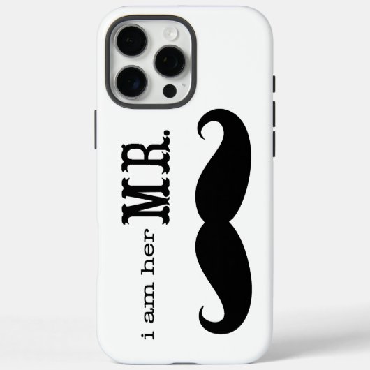 Ik ben haar Mr Mustache Grooms Gifts. Case-Mate iPhone Case (Achterkant)