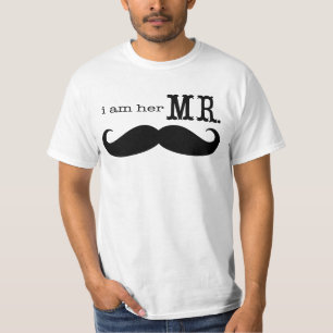 Ik ben haar Mr Mustache Grooms T-shirt