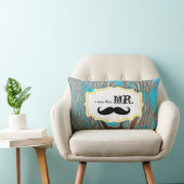 Ik ben haar Mr Old Wood Mustache Pillow. Kussen (Stoel)