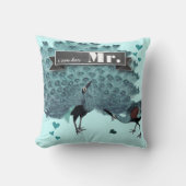 Ik ben haar Mr Peacock Pillow Kussen (Voorkant)