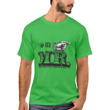 Ik ben haar Mr Retro die Hand Grooms T-shirt wijst