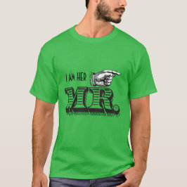 Ik ben haar Mr Retro die Hand Grooms T-shirt wijst