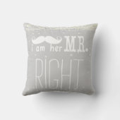 Ik ben haar Mr. Right Groom Pillow Kussen (Achterkant)