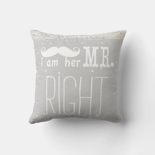 Ik ben haar Mr. Right Groom Pillow Kussen (Achterkant)