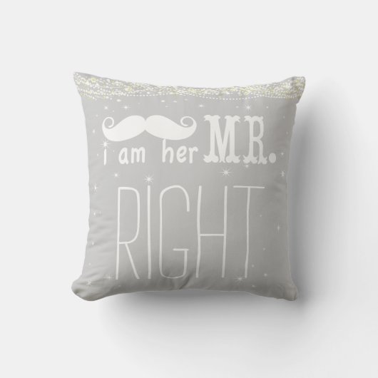 Ik ben haar Mr. Right Groom Pillow Kussen (Voorkant)