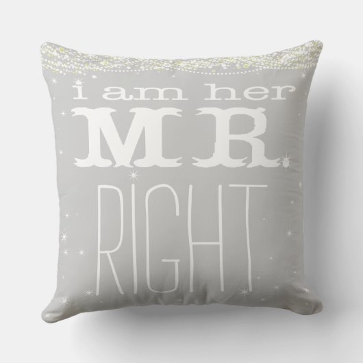 Ik ben haar Mr. Right Groom Pillow Kussen (Achterkant)