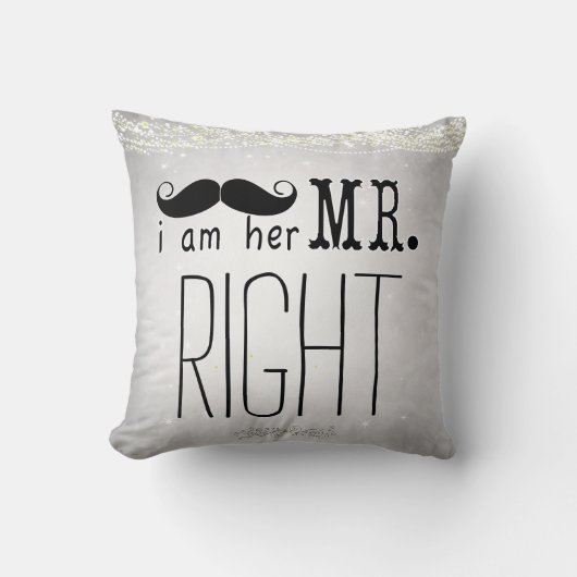 Ik ben haar Mr. Right Groom Pillow Kussen (Voorkant)