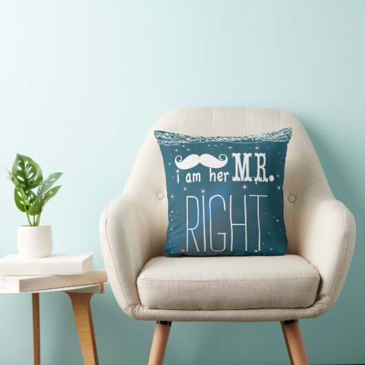 Ik ben haar Mr. Right Groom Pillow Kussen (Stoel)