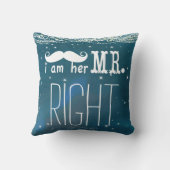 Ik ben haar Mr. Right Groom Pillow Kussen (Achterkant)