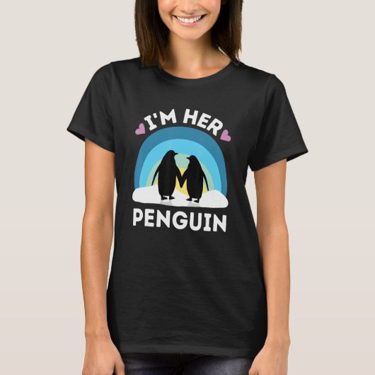 Ik ben haar pinguïn - Cute Couples T-shirt (Voorkant)