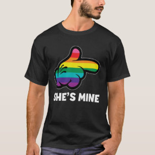 Ik ben haar Rainbow Lesbisch Paar LGBT Pride Match T-shirt