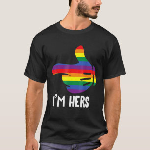 Ik ben haar Rainbow Lesbisch Paar LGBT Pride Match T-shirt