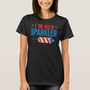 Ik ben haar Sparkler 4th of July American Matching T-shirt