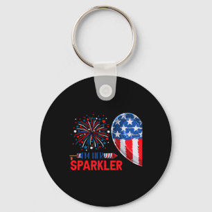 Ik ben haar Sparkler 4th of July grappig paar kost Sleutelhanger