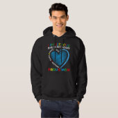 Ik ben haar stem, ze is mijn hart Autism awareness Hoodie (Voorkant volledig)