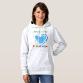 Ik ben haar stem, ze is mijn hart Autism awareness Hoodie (Voorkant volledig)