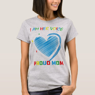 Ik ben haar stem, ze is mijn hart Autism awareness T-shirt