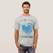 Ik ben haar stem, ze is mijn hart Autism awareness T-shirt (Voorkant volledig)