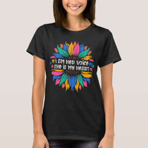 Ik ben haar stem Ze is mijn hart T-shirt