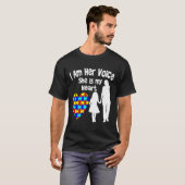 Ik ben haar stem ze is mijn hartautisme mama 10657 t-shirt (Voorkant volledig)