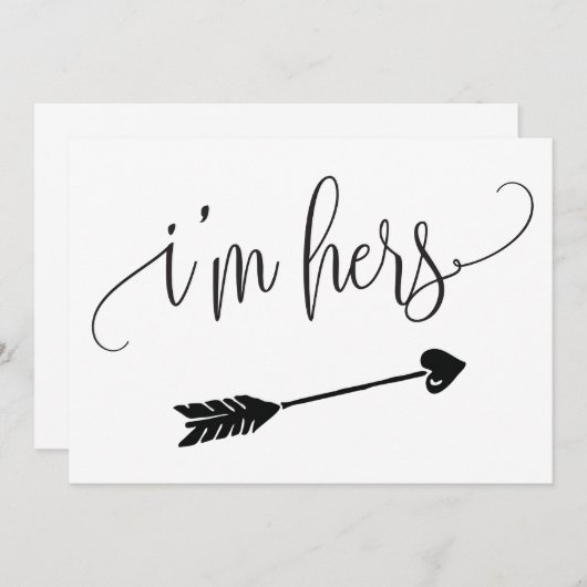 Ik ben haar trouwbord (Voorkant / Achterkant)