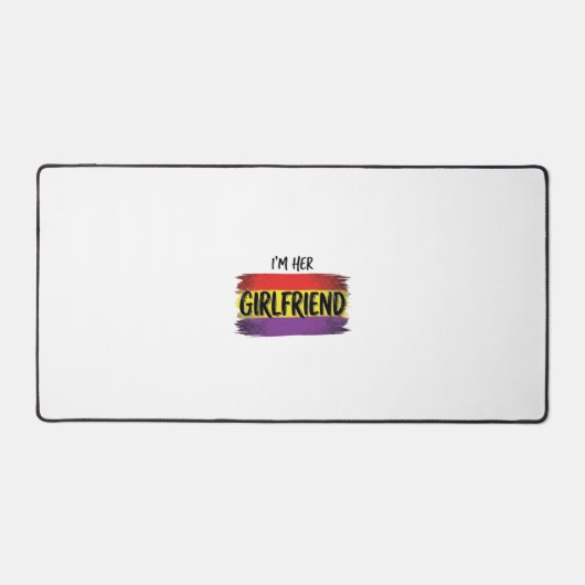 Ik ben haar vriendin Regenboog Pride Vector T-shir Bureaumat (Voorkant)