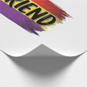 Ik ben haar vriendin Regenboog Pride Vector T-shir Cadeaupapier (Hoek)