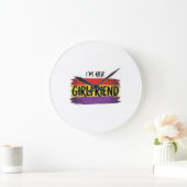 Ik ben haar vriendin Regenboog Pride Vector T-shir Grote Klok (Huis)