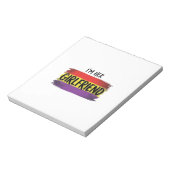 Ik ben haar vriendin Regenboog Pride Vector T-shir Notitieblok (Linkerzijde)