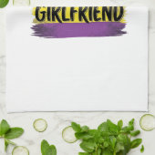 Ik ben haar vriendin Regenboog Pride Vector T-shir Theedoek (Gevouwen)