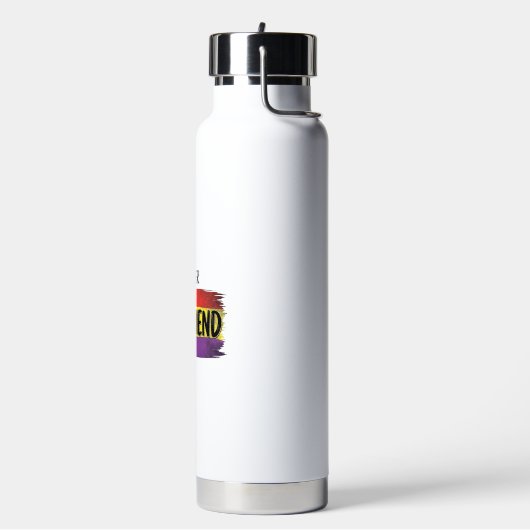 Ik ben haar vriendin Regenboog Pride Vector T-shir Waterfles (Links)