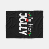 Ik ben haar vrolijke grappige kerst paar pyjama we fleece deken (Voorkant (Horizontaal))