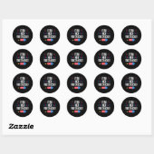 Ik ben haar vuurwerkluik 4 juli ronde sticker (Vel)