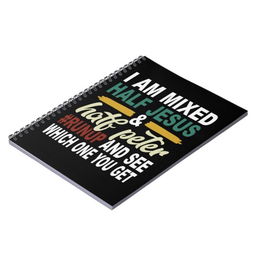 Ik ben half Jezus en half Peter. Notitieboek (Linkerzijde)