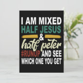 Ik ben half Jezus en half Peter. Save The Date (Staand voorkant)