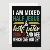 Ik ben half Jezus en half Peter. Save The Date (Voorkant / Achterkant)