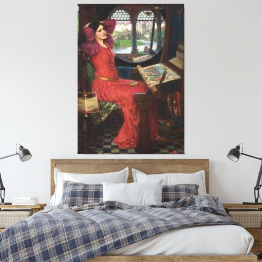 Ik ben half ziek Kunst van John William Waterhouse Canvas Afdruk (Insitu (Slaapkamer))