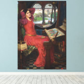 Ik ben half ziek Kunst van John William Waterhouse Canvas Afdruk (Insitu (Houten vloer))