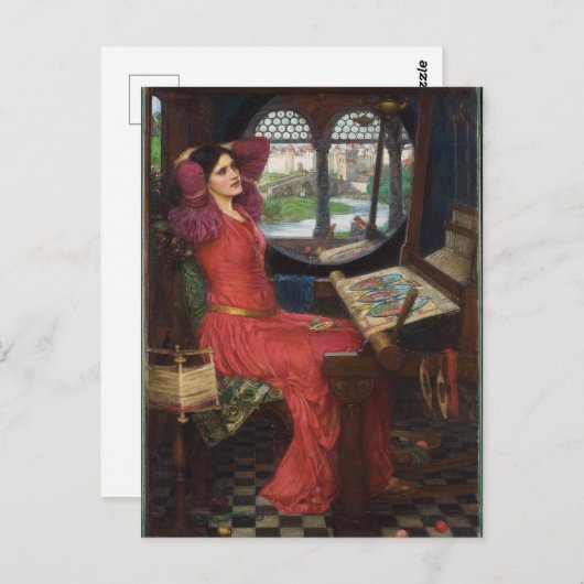 Ik ben half ziek van Shadows - John Waterhouse Briefkaart (Voorkant / Achterkant)