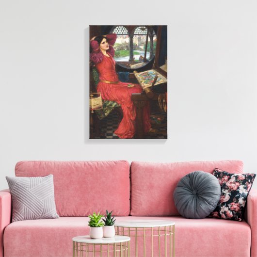 Ik ben half ziek van Shadows - John Waterhouse Canvas Afdruk (Insitu (Woonkamer))