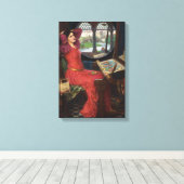 Ik ben half ziek van Shadows - John Waterhouse Canvas Afdruk (Insitu (Houten vloer))