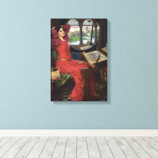 Ik ben half ziek van Shadows - John Waterhouse Canvas Afdruk (Insitu (Houten vloer))