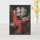 Ik ben half ziek van Shadows - John Waterhouse Kaart (Gele Bloem)