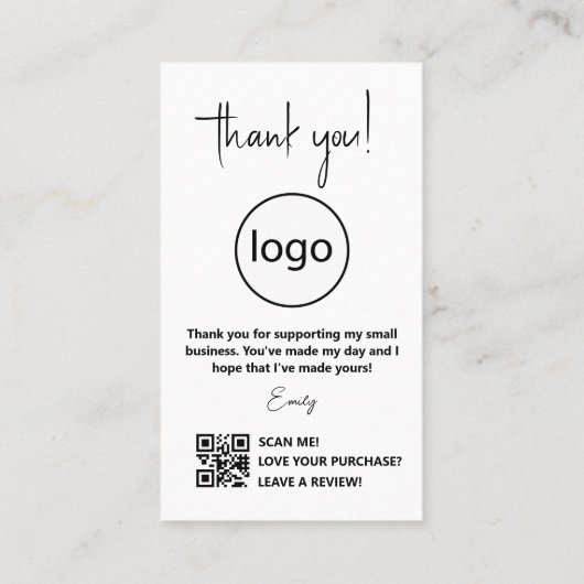 Ik ben handgemaakte minimalistische zakelijke Kaar Visitekaartje (Achterkant)