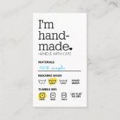 Ik ben handgemaakte minimalistische zakelijke Kaar Visitekaartje (Voorkant)