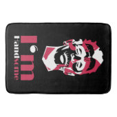 Ik ben handig abstract gezicht Hoesje-Mate iPhone Badmat (Voorkant)