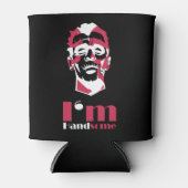 Ik ben handig abstract gezicht Hoesje-Mate iPhone Blikjeskoeler (Voorkant)