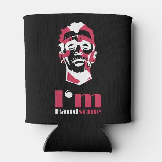 Ik ben handig abstract gezicht Hoesje-Mate iPhone  Blikjeskoeler (Achterkant)